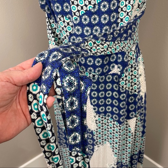 Nicole Richie Collection patchwork maxi dress, blue and white - Picture 5 of 7